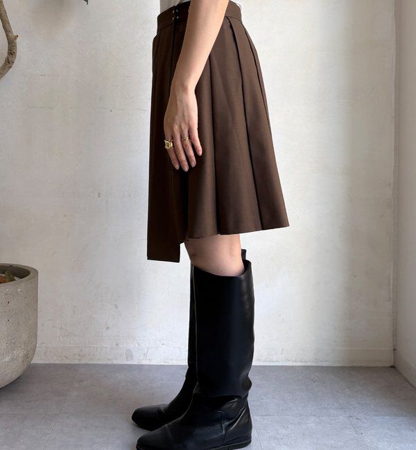  「ミドル丈プリーツスカート」|スカート|