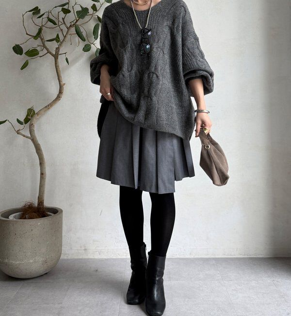  「ミドル丈プリーツスカート」|スカート|