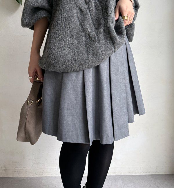  「ミドル丈プリーツスカート」|スカート|