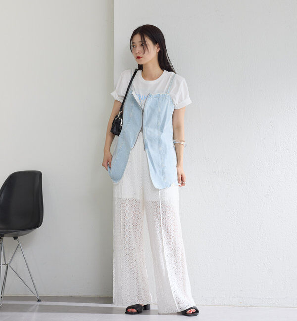  「【セットアップ対応】レースワイドパンツ」|その他|