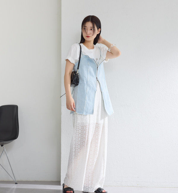  「【セットアップ対応】レースワイドパンツ」|その他|