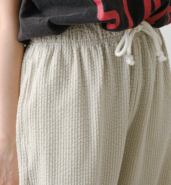  「【WHIMSIC/SETUP対応】ストレッチシアサッカーイージーパンツ」|チノ|