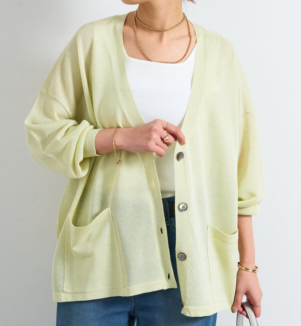  「《UVカット・接触冷感》多機能アウトポケットカーディガン」|ニット・セーター|