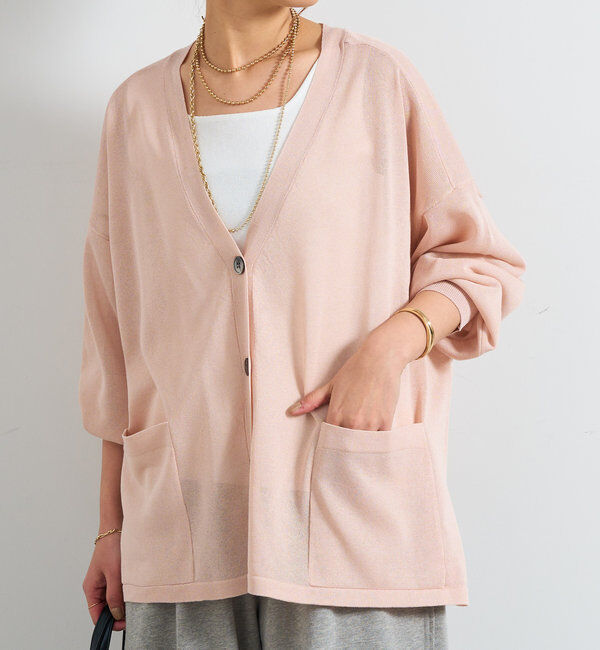  「《UVカット・接触冷感》多機能アウトポケットカーディガン」|ニット・セーター|