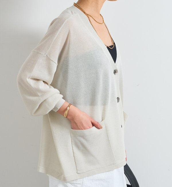  「《UVカット・接触冷感》多機能アウトポケットカーディガン」|ニット・セーター|
