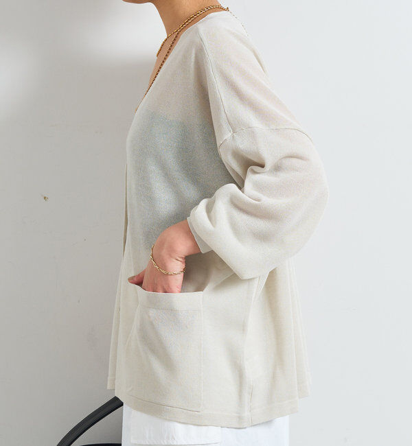  「《UVカット・接触冷感》多機能アウトポケットカーディガン」|ニット・セーター|