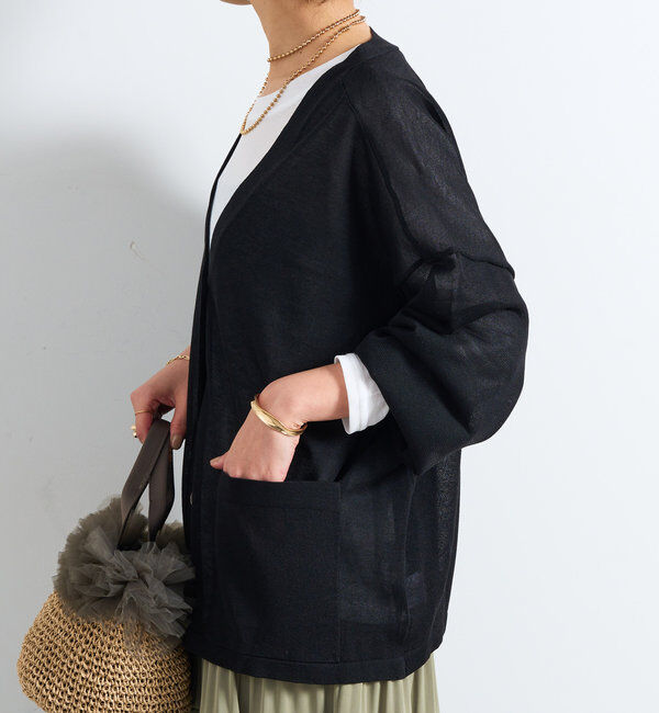  「《UVカット・接触冷感》多機能アウトポケットカーディガン」|ニット・セーター|