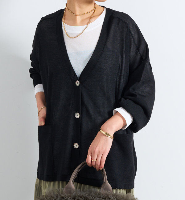  「《UVカット・接触冷感》多機能アウトポケットカーディガン」|ニット・セーター|
