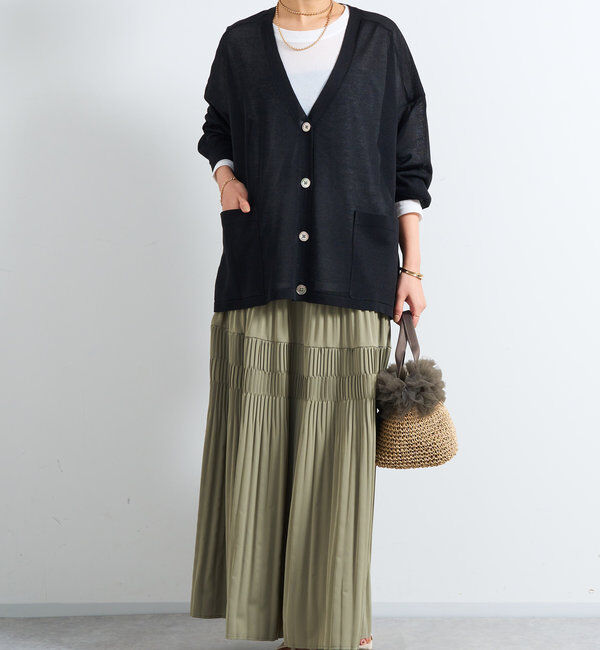  「《UVカット・接触冷感》多機能アウトポケットカーディガン」|ニット・セーター|