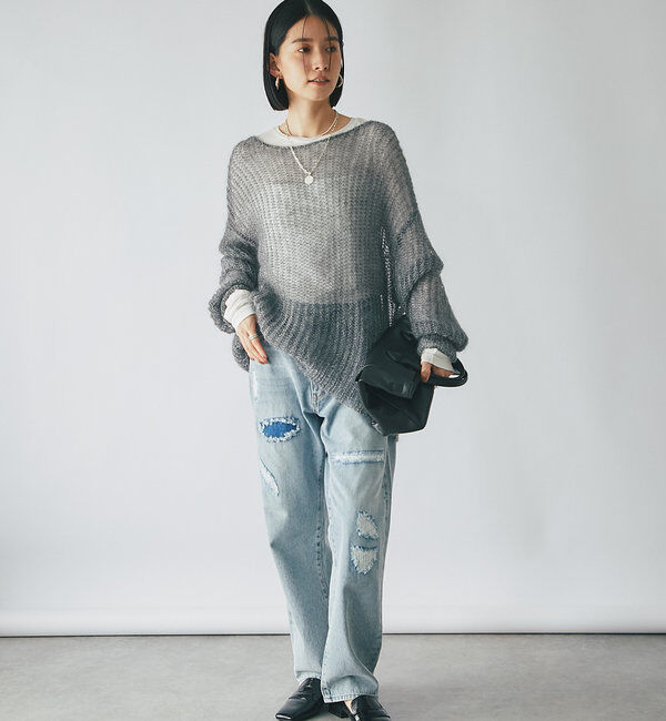  「【MONN.:.(モン)】シアーロンT」|Tシャツ・カットソー|