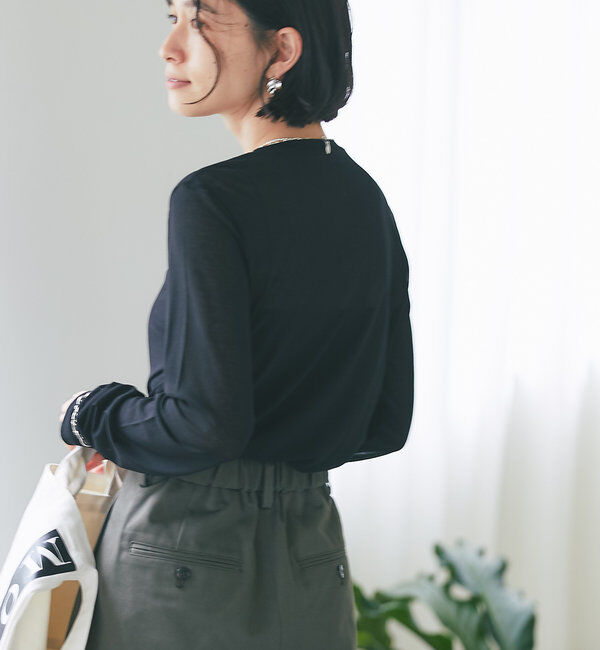  「【MONN.:.(モン)】シアーロンT」|Tシャツ・カットソー|