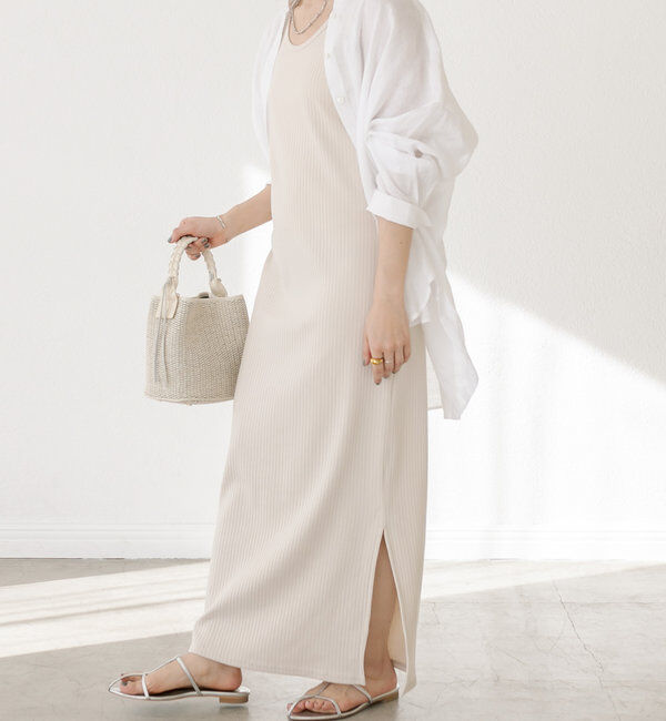  「【マイナス3kg/レビュー高評価☆】2WAYリブタンクワンピース」|ワンピース|