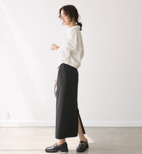  「【ストレッチ◎】ドットIラインタイトスカート」|スカート|