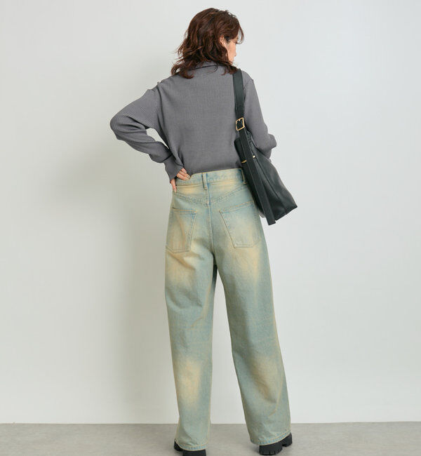  「【MONN.:.(モン)】ハイライズダメージDENIM」|デニム|