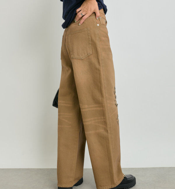  「【MONN.:.(モン)】ハイライズダメージDENIM」|デニム|