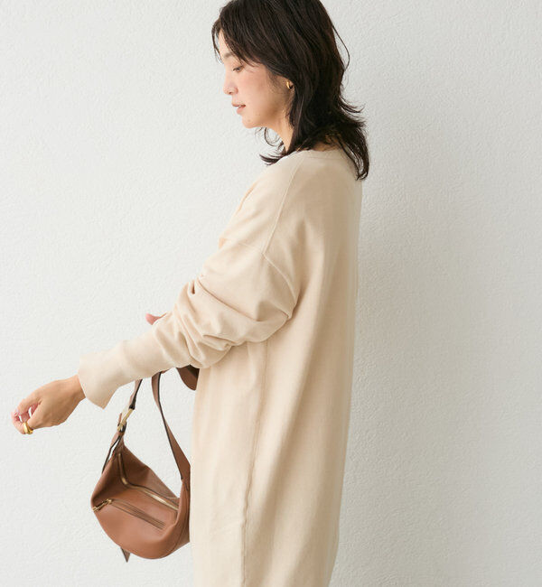  「【抜け感◎】ディープVニットワンピース」|ワンピース|