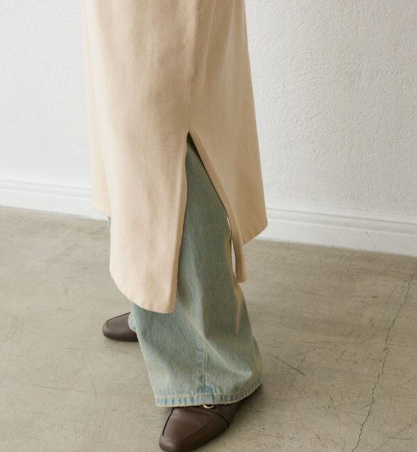  「【抜け感◎】ディープVニットワンピース」|ワンピース|