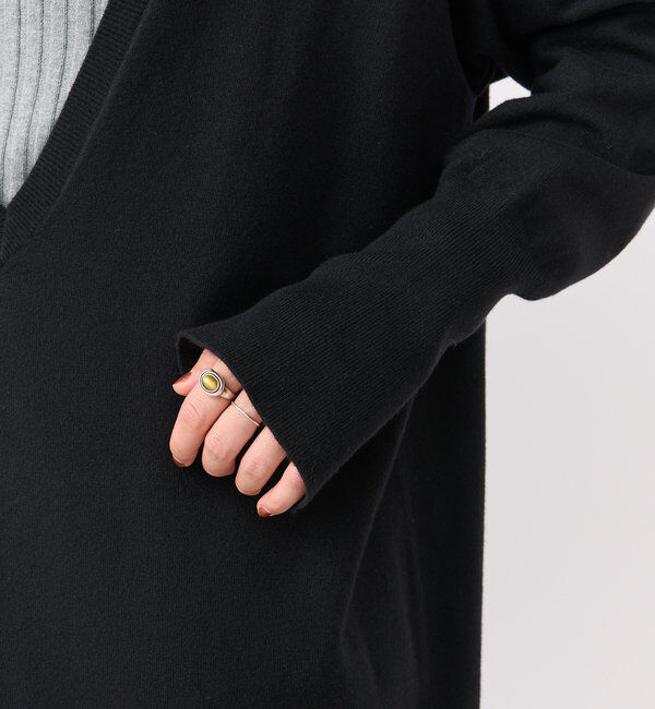  「【抜け感◎】ディープVニットワンピース」|ワンピース|