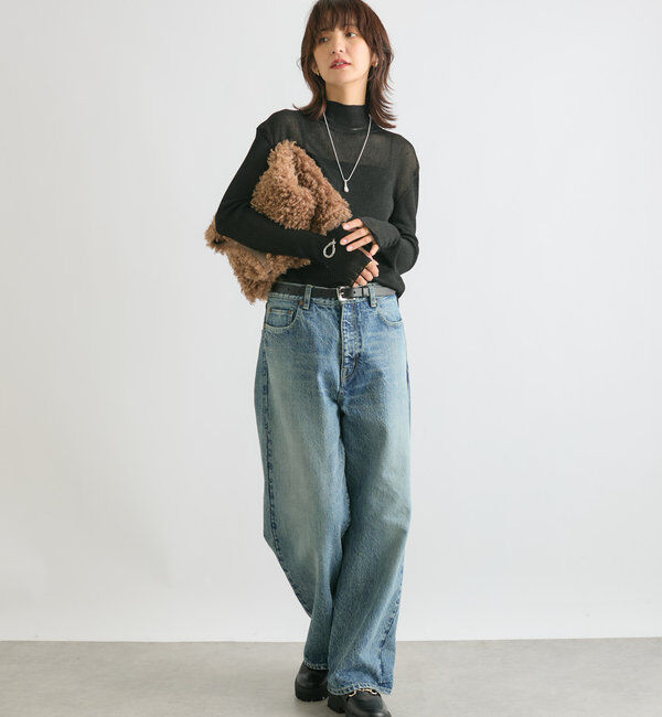  「【レイヤードにも使える】シアータートルニット」|ニット・セーター|