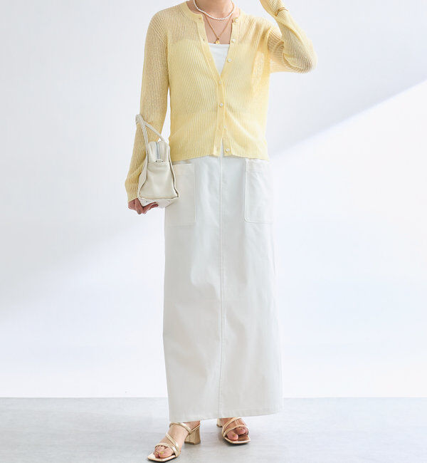  「【イージーな履き心地】ツイルストレッチIラインスカート」|スカート|