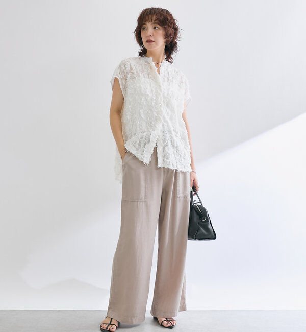  「【着映え◎】カットジャガードフレンチシャツ」|シャツ・ブラウス|