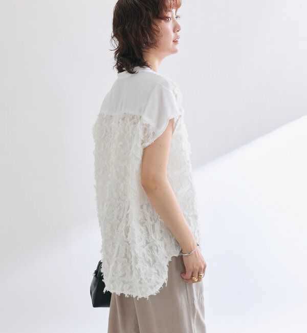  「【着映え◎】カットジャガードフレンチシャツ」|シャツ・ブラウス|