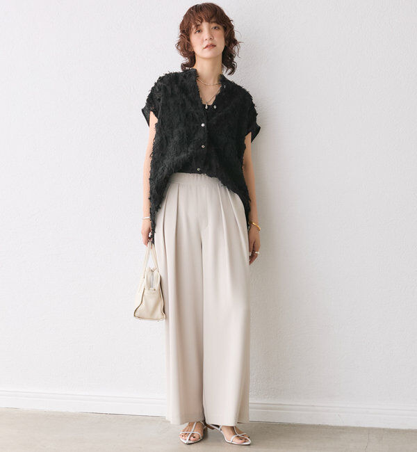  「【着映え◎】カットジャガードフレンチシャツ」|シャツ・ブラウス|