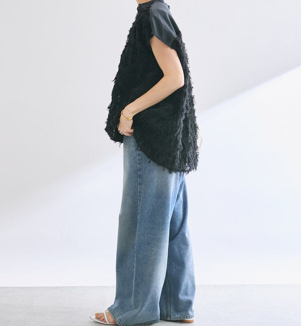  「【着映え◎】カットジャガードフレンチシャツ」|シャツ・ブラウス|