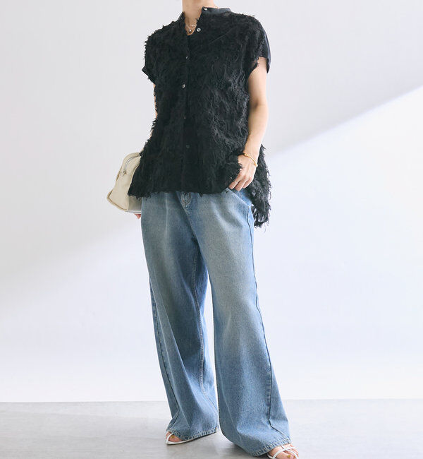  「【着映え◎】カットジャガードフレンチシャツ」|シャツ・ブラウス|