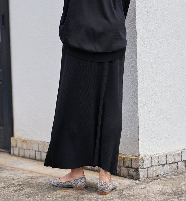  「【ひんやりタッチ/セットアップ対応可】レーヨン混ナローフレアスカート」|スカート|