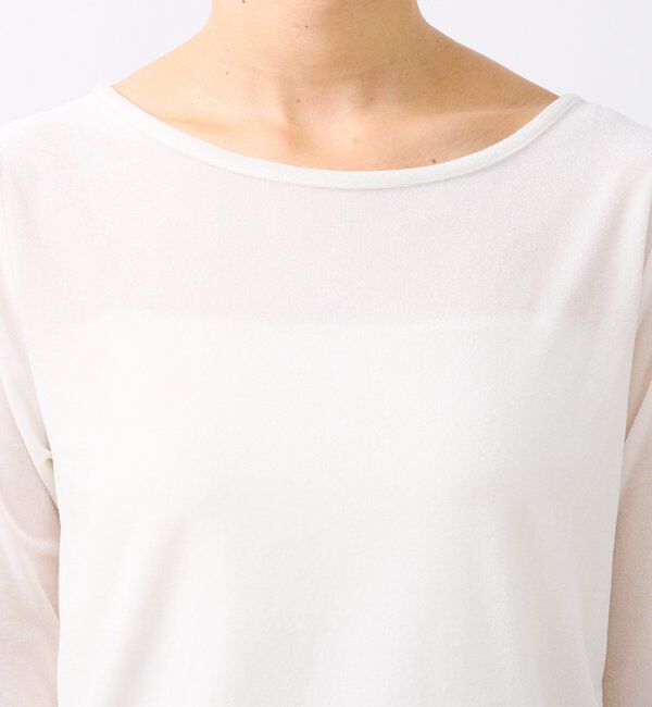  「【こなれ感抜群】シアーベロア5分袖Tee」|Tシャツ・カットソー|