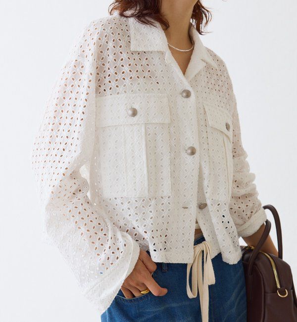  「【着映え◎】レースワークジャケット」|その他|