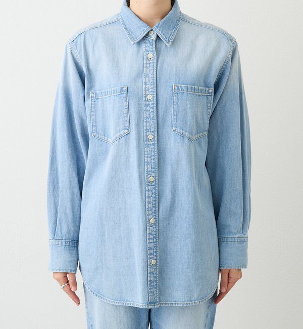  「予約【RIMH（リムエイチ）】ショルダーパッドロングシャツ」|シャツ・ブラウス|