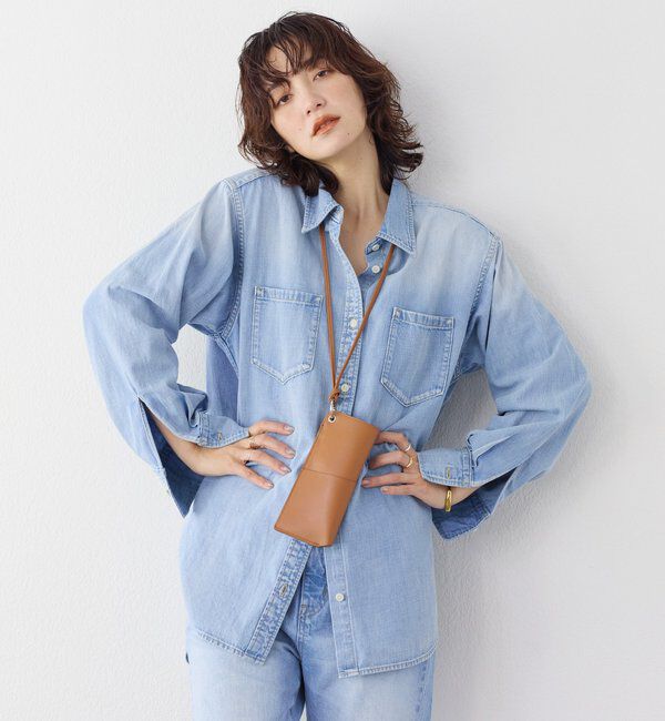  「予約【RIMH（リムエイチ）】ショルダーパッドロングシャツ」|シャツ・ブラウス|