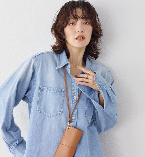  「予約【RIMH（リムエイチ）】ショルダーパッドロングシャツ」|シャツ・ブラウス|