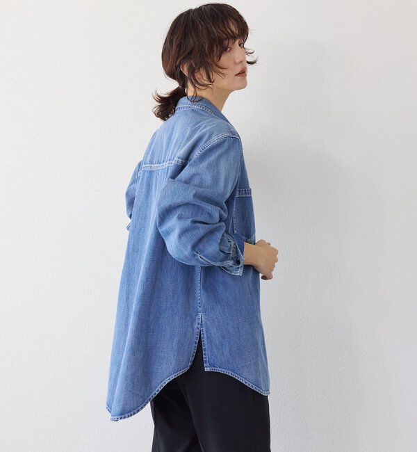  「予約【RIMH（リムエイチ）】ショルダーパッドロングシャツ」|シャツ・ブラウス|