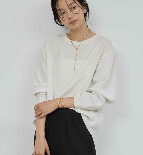  「【新色登場！】バックスリットブラウスT」|シャツ・ブラウス|