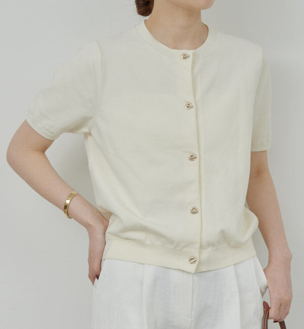  「Tバーハーフスリーブカーディガン」|ニット・セーター|