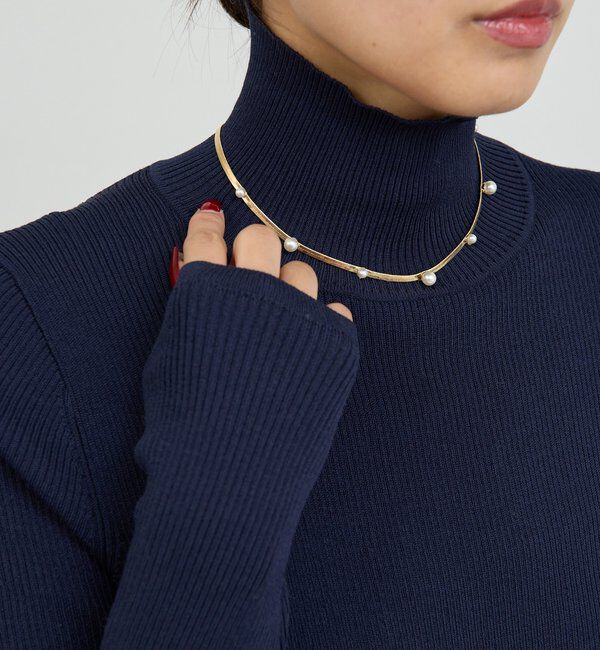  「パールスネークチェーンネックレス」|リング|ゴールド