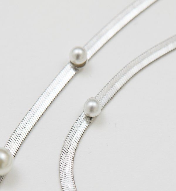  「パールスネークチェーンネックレス」|リング|