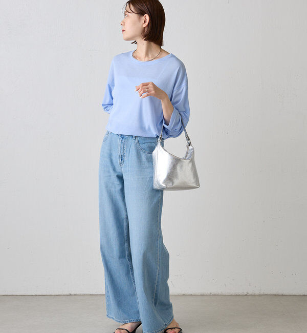  「ソフトレザーシンプルショルダーバッグ［silver］」|ショルダー・メッセンジャー|