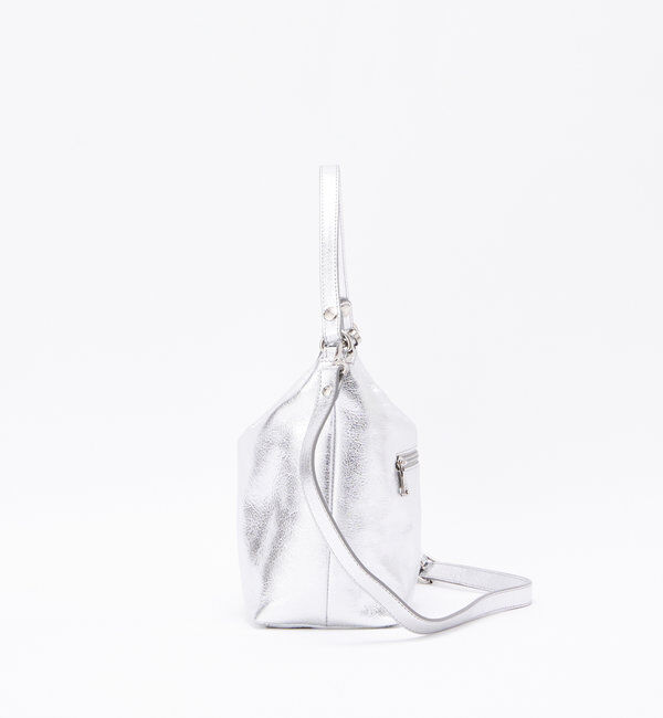  「ソフトレザーシンプルショルダーバッグ［silver］」|ショルダー・メッセンジャー|