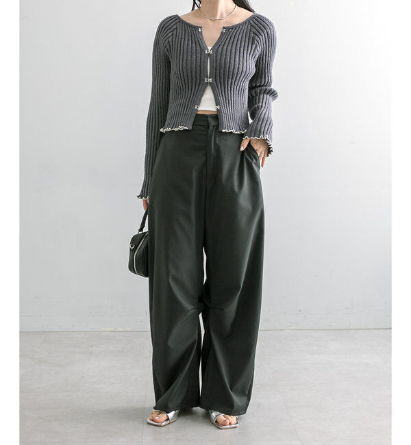  「【３サイズ/6色展開】カーブスラックス」|チノ|