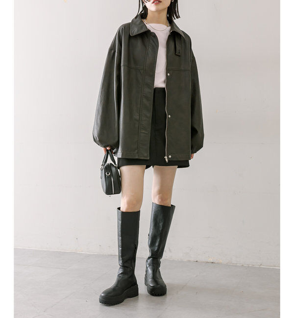  「【3色展開】フェイクレザージャケット」|その他|