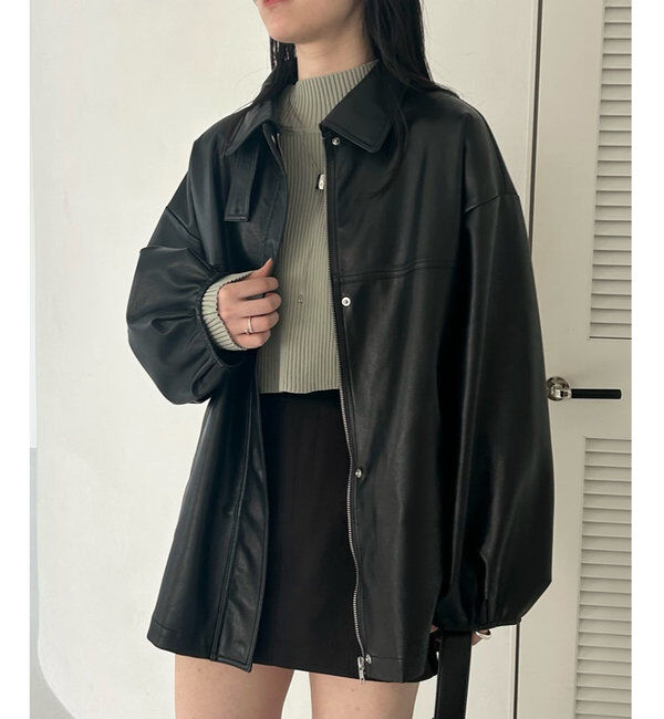  「【3色展開】フェイクレザージャケット」|その他|