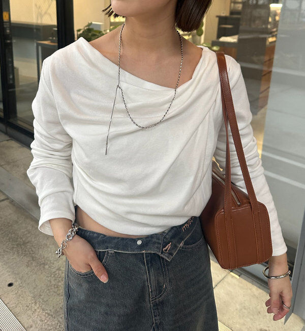  「【大人気シリーズ/8色展開】オフショルロングTシャツ※EC限定カラーあり」|Tシャツ・カットソー|