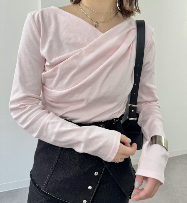  「【大人気シリーズ/8色展開】オフショルロングTシャツ※EC限定カラーあり」|Tシャツ・カットソー|