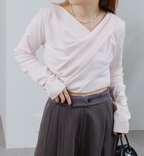  「【大人気シリーズ/8色展開】オフショルロングTシャツ※EC限定カラーあり」|Tシャツ・カットソー|