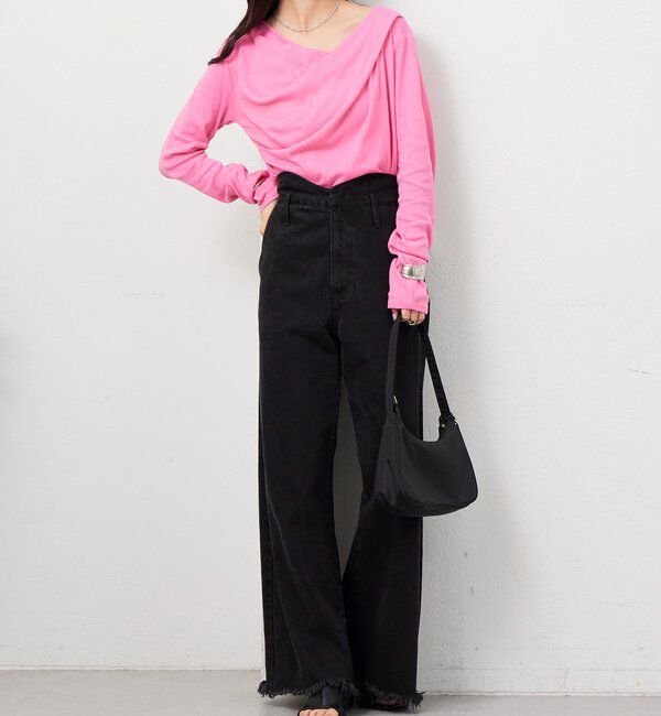  「【大人気シリーズ/8色展開】オフショルロングTシャツ※EC限定カラーあり」|Tシャツ・カットソー|