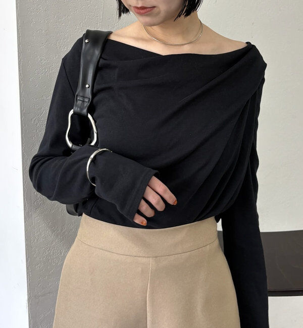  「【大人気シリーズ/8色展開】オフショルロングTシャツ※EC限定カラーあり」|Tシャツ・カットソー|